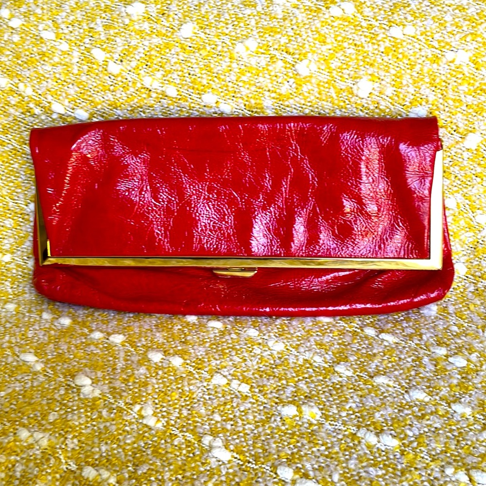 GoldenBleu Red Clutch